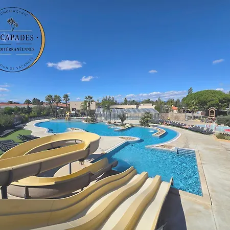 Campeggio Le Cocon Mobil à 150 M De La 5 Etoiles Parc Aquatique Torreilles